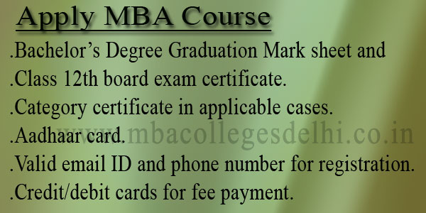 Apply MBA Admission Documents Required
