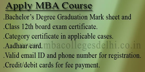 Apply MBA Admission Documents Required