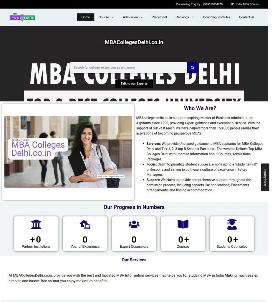 About MBAcollegesDelhi
